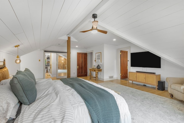 417 N Waddill St, Mckinney, TX 75069 - bedroom with wood finished floors, recessed lighting, and ceiling fan
