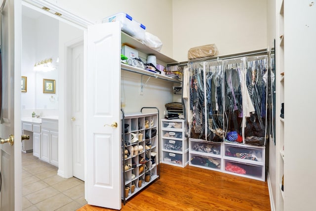 5624 Big River Dr, The Colony, TX 75056 - spacious closet featuring light tile patterned floors