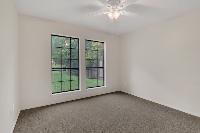 7804 Skylake Dr, Fort Worth, TX 76179 - unfurnished room with baseboards, carpet, and ceiling fan