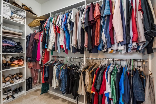 1521 Merritt Dr, Flower Mound, TX 75028 - walk in closet featuring carpet floors