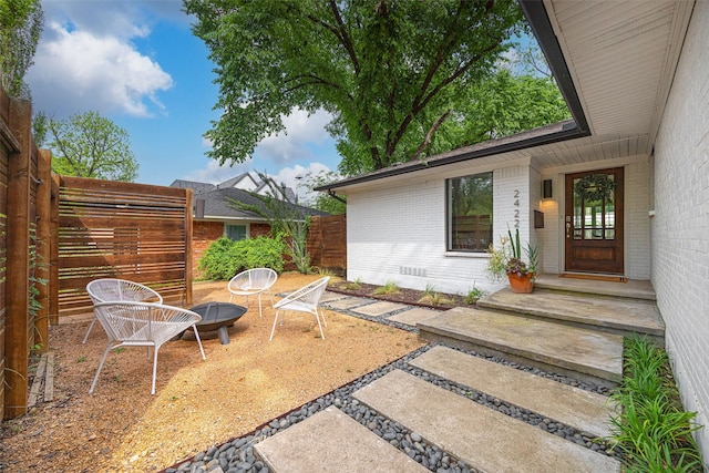 view of patio / terrace with fence