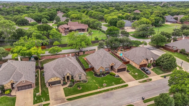 drone / aerial view with a residential view