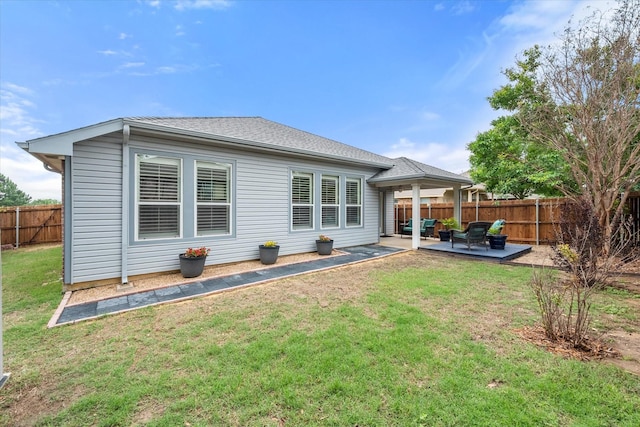 surrounding community featuring a lawn and a water view