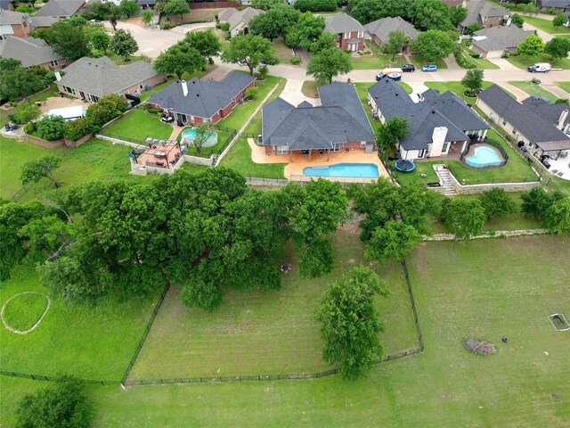 7312 Bishop Ct, Fort Worth, TX 76179 - aerial view of property and surrounding area with nearby suburban area and a pool
