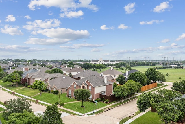 drone / aerial view with a residential view