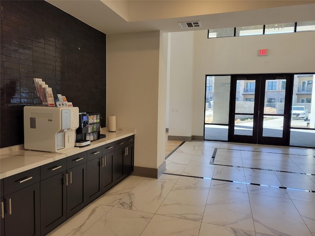 community lobby with visible vents