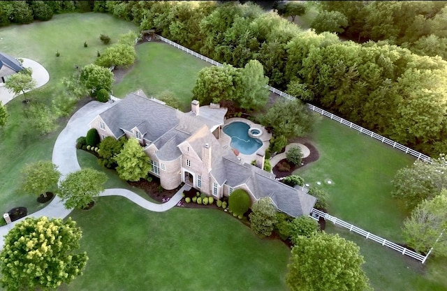 birds eye view of property