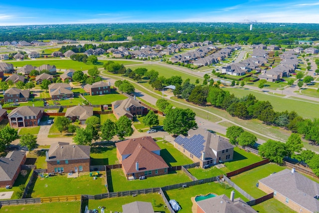 drone / aerial view with a residential view