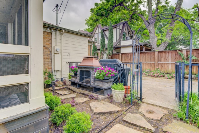 view of patio with fence