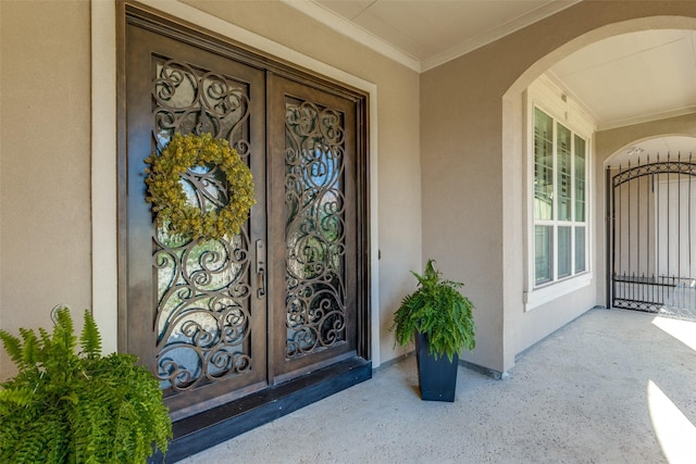 1110 Holford Dr, Frisco, TX 75036 - doorway to property featuring stucco siding and french doors