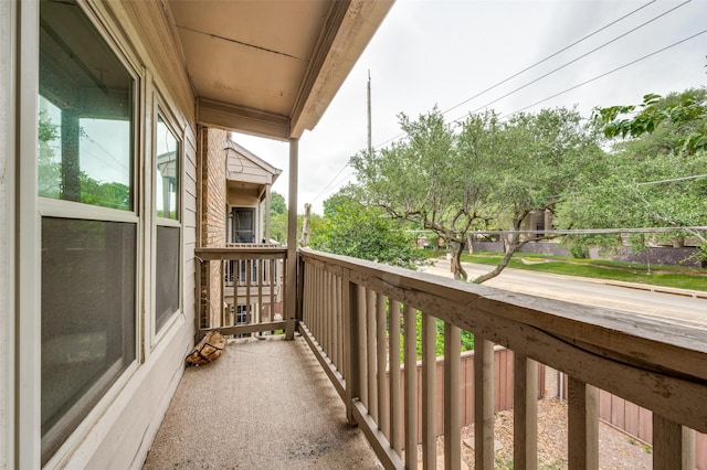 view of balcony