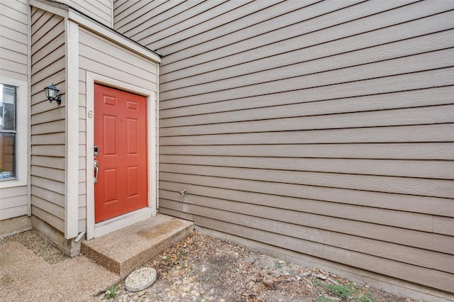 view of exterior entry