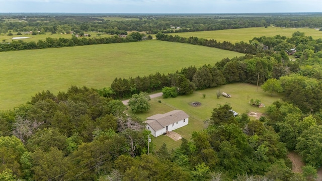 bird's eye view featuring a rural view