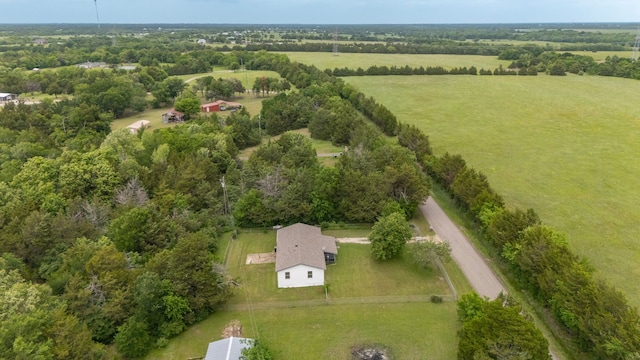 drone / aerial view featuring a rural view