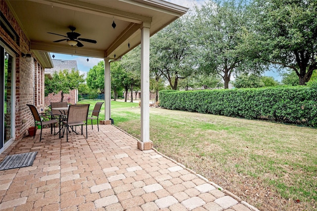 1124 Burnswick Isles Way, Frisco, TX 75036 - view of patio featuring ceiling fan and outdoor dining space
