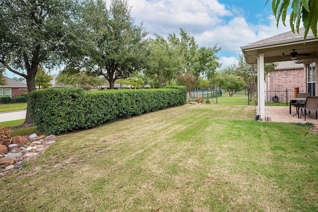 1124 Burnswick Isles Way, Frisco, TX 75036 - view of yard with ceiling fan and a patio area