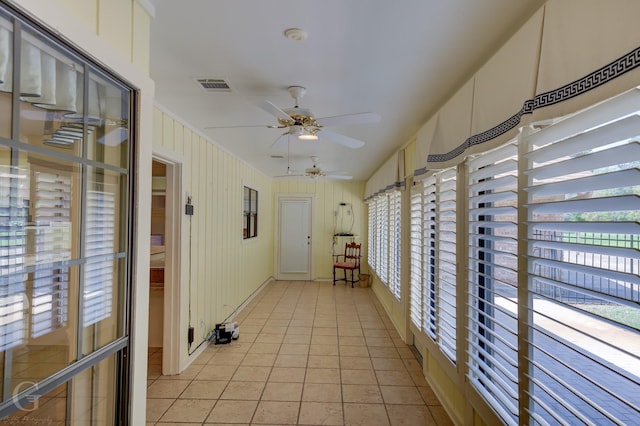 5030 Old Mooringsport Rd, Shreveport, LA 71107 - hallway featuring visible vents, baseboards, and light tile patterned floors