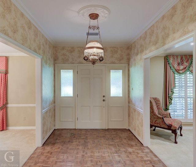 5030 Old Mooringsport Rd, Shreveport, LA 71107 - foyer featuring plenty of natural light and wallpapered walls