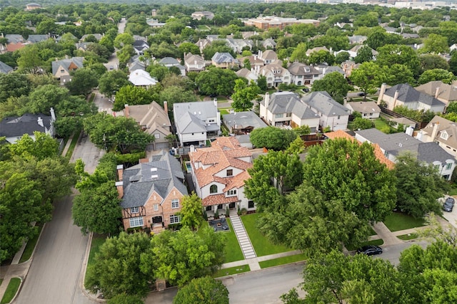 aerial view with a residential view