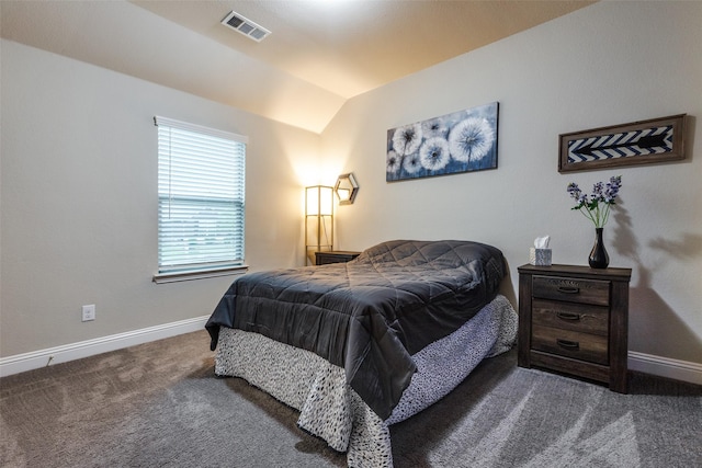 439 Tommie Lillian Ln, Celina, TX 75009 - bedroom with vaulted ceiling, carpet, baseboards, and visible vents