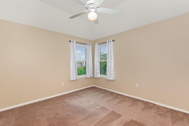 7208 Stoddard Ln, Plano, TX 75025 - unfurnished room with baseboards, ceiling fan, and light carpet