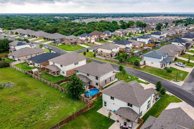 birds eye view of property featuring a residential view