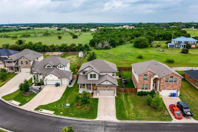 drone / aerial view with a residential view