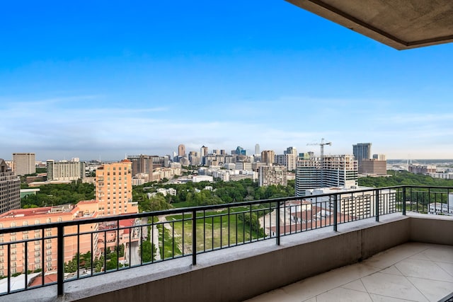 balcony with a city view