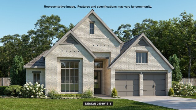 7313 Wayward Wind Dr, Fort Worth, TX 76179 - view of front of home featuring fence, concrete driveway, and brick siding