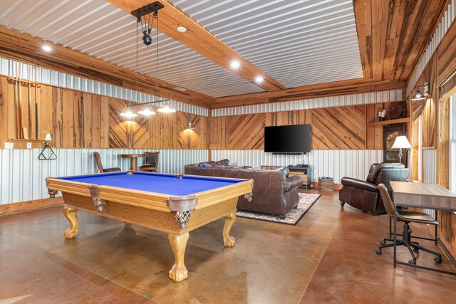 231 Granada Calle St, Granbury, TX 76049 - recreation room featuring finished concrete flooring and pool table