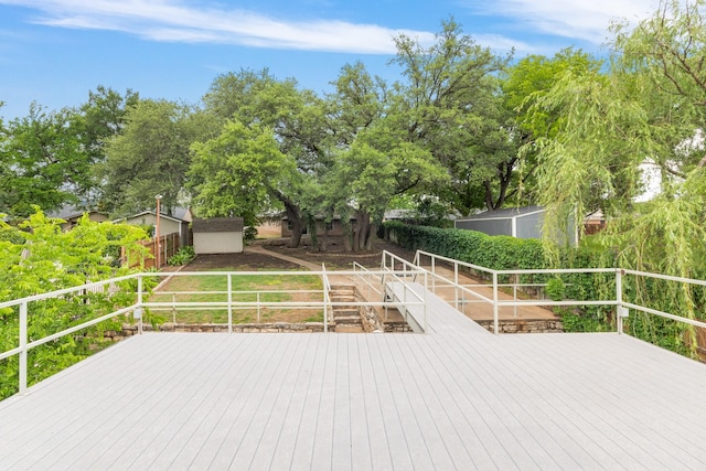 231 Granada Calle St, Granbury, TX 76049 - deck with view of scattered trees
