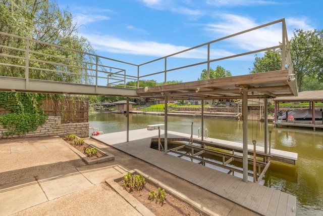 231 Granada Calle St, Granbury, TX 76049 - dock featuring boat lift and a water view