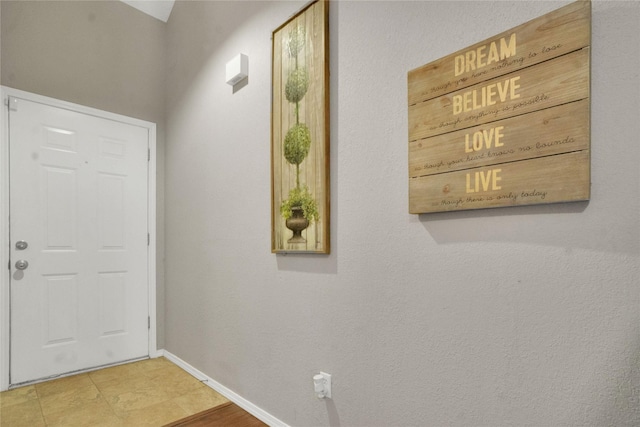foyer with baseboards