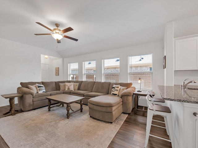 2913 Meadowlands Dr, Forney, TX 75126 - living room with ceiling fan and wood finished floors