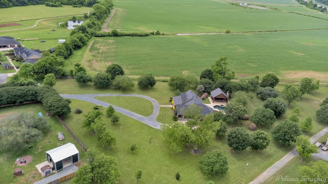 drone / aerial view featuring a rural view