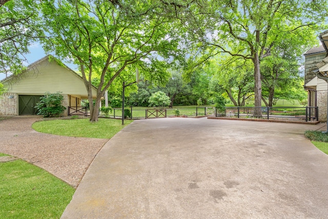 exterior space with a gate and fence