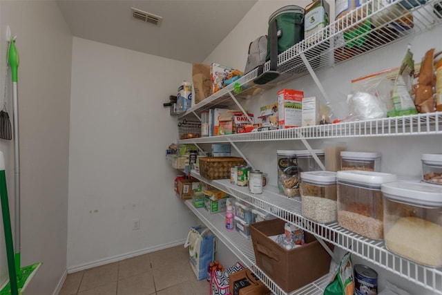 pantry featuring visible vents
