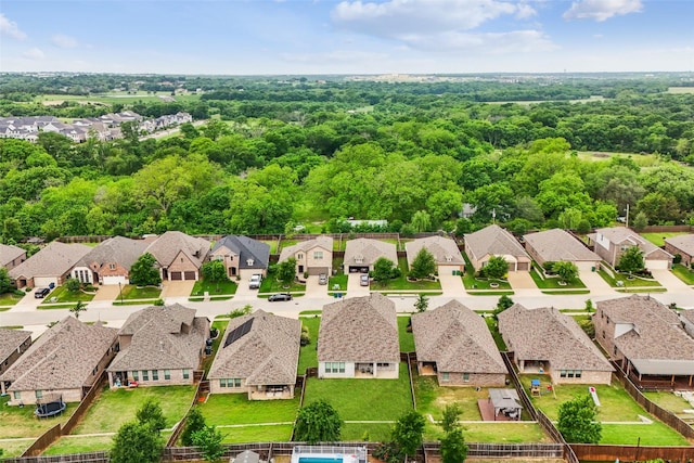 bird's eye view with a residential view