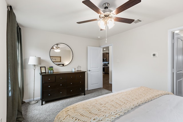 604 Stampede Ln, Princeton, TX 75407 - bedroom featuring baseboards, carpet, and ceiling fan