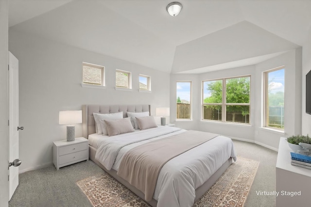1617 Beauregard Point Dr, Wylie, TX 75098 - bedroom with light colored carpet, baseboards, and lofted ceiling