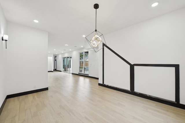 4219 Hollow Oak Dr, Dallas, TX 75287 - unfurnished dining area with recessed lighting, baseboards, and light wood-type flooring