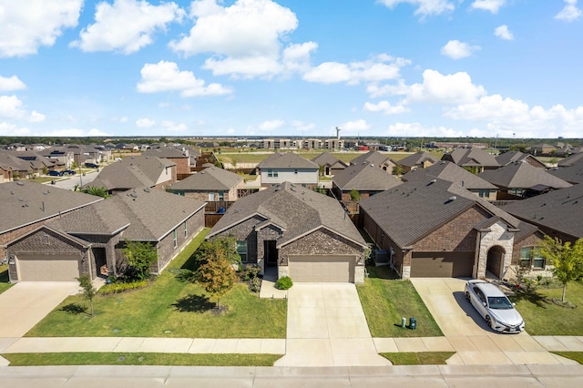 bird's eye view with a residential view