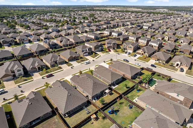 bird's eye view with a residential view