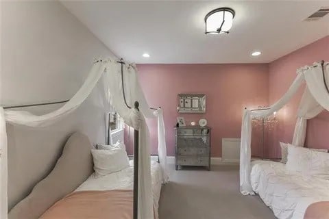 904 Devonshire Dr, Allen, TX 75013 - carpeted bedroom featuring recessed lighting and visible vents