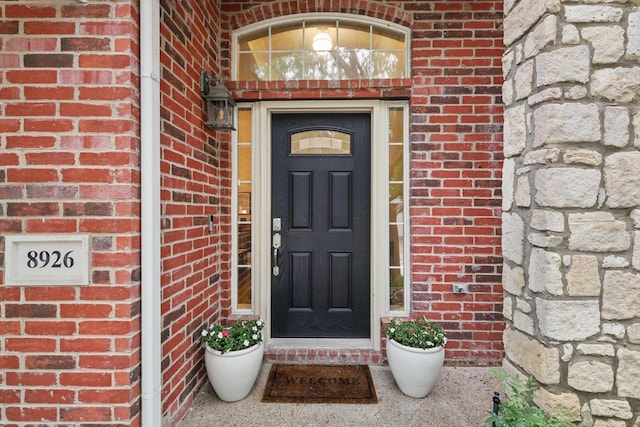 8926 White Pine Ln, Dallas, TX 75238 - view of exterior entry with brick siding