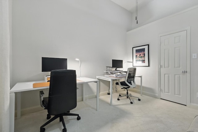8926 White Pine Ln, Dallas, TX 75238 - carpeted home office with baseboards