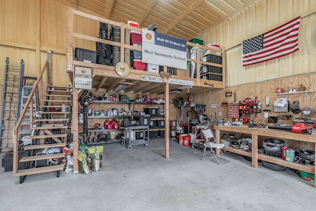view of storage area