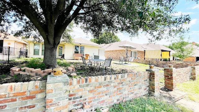 exterior space with fence