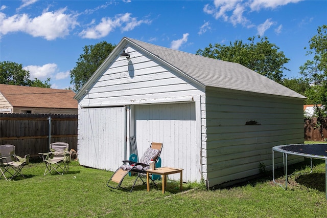 2612 1st St, Brownwood, TX 76801 - view of shed with a trampoline