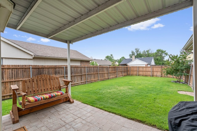 4145 Malone Ave, The Colony, TX 75056 - view of yard featuring a fenced backyard and a patio area